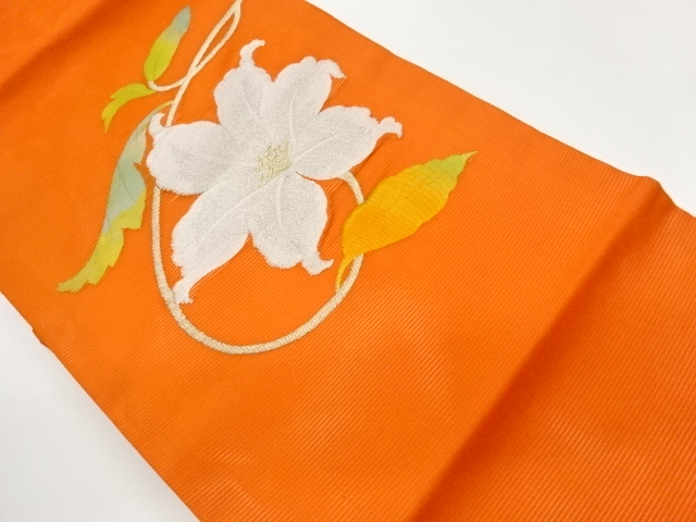 JAPANESE NAGOYA OBI FOR SUMMER / WOVEN FLOWER
